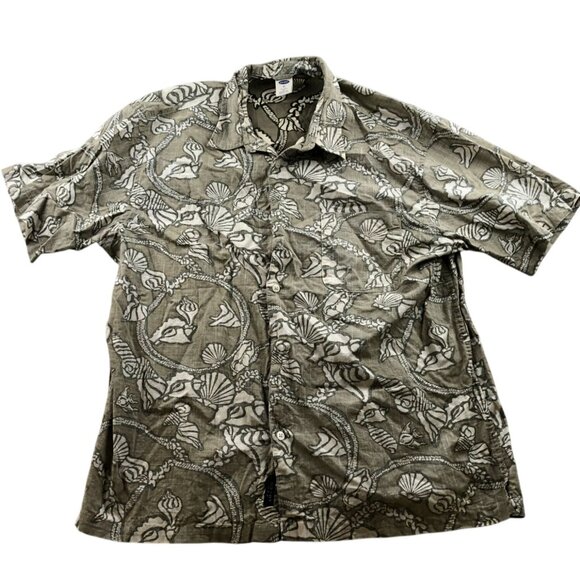 Old Navy Mens Hawaiian Shirt Size XL Lot Of Two Vintage Short Sleeve Button Up - Picture 2 of 15
